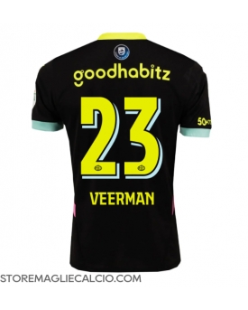 PSV Eindhoven Joey Veerman #23 Maglia Gara Trasferta Repliche 2024-25 Maniche Corte